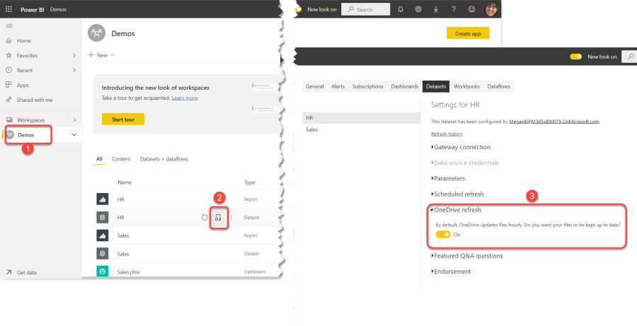 Enable Automatic Dataset Refresh from OneDrive in Power BI Service