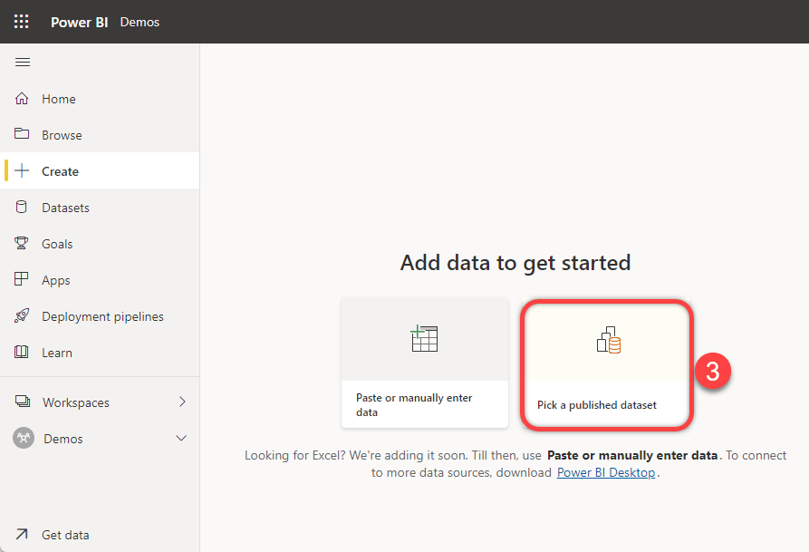 Creating a thin report on Power BI Service