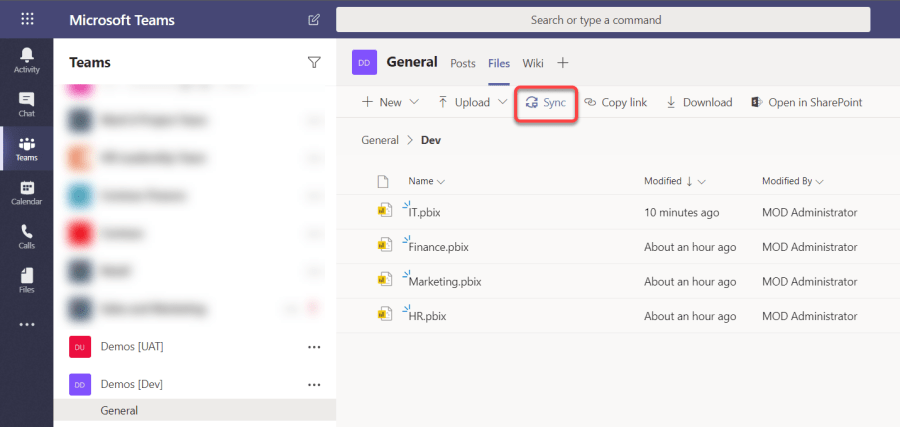 Sync Teams Files with Local Hard Drive