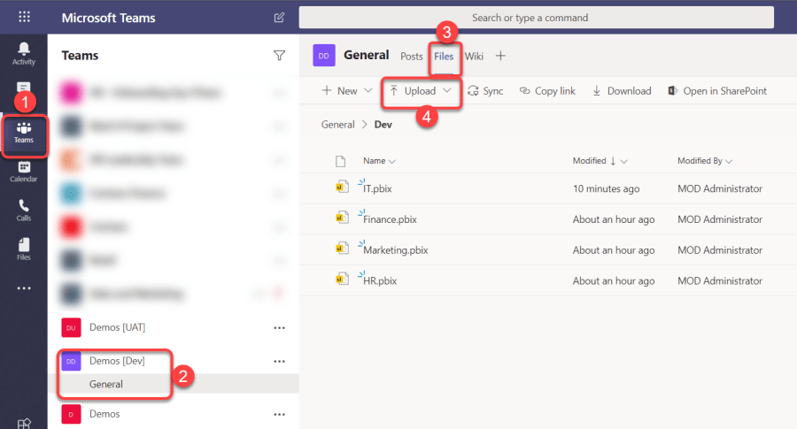 Using Microsoft Teams for Power BI Version Control