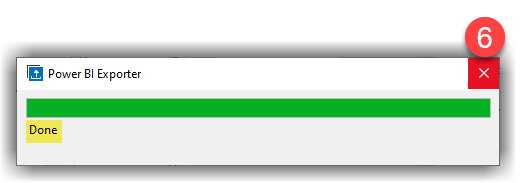Power BI Exporter Successfully Exported the Data